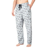 Мъжки пижама панталони Полар пижама панталони За Мъже удобни меки коледни Пижами карирана пижама дъна сив