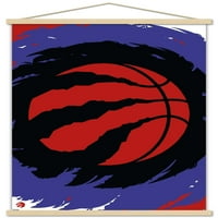 Торонто Раптърс-лого плакат за стена с дървена магнитна рамка, 22.375 34