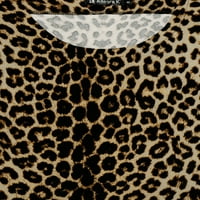 Уникални изгодни дамски еластични пеплум риза Леопард печат блуза върхове