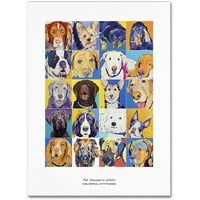 Търговска марка изобразително изкуство плакат с цветни нагласи платно изкуство от Пат Сондърс-Бяло