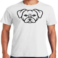 Графика Америка готино животно куче лица илюстрации Мъжка графична тениска колекция