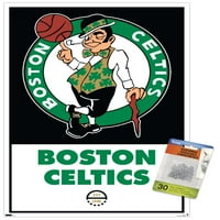 Бостън Селтикс - лого плакат за стена с пушките, 14.725 22.375