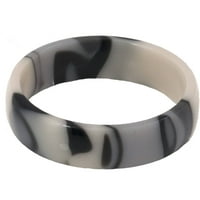 Полу-кръг черно и бяло вихър Стифиращи пръстен