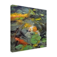 Търговски марки изобразително изкуство 'Златен кой плуване' платно изкуство от Чък Лариви