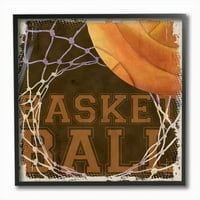 Детската стая от Ступел баскетболен обръч спортна дума дизайн рамка стена изкуство от събота вечер пост