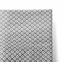 Крепежни елементи от 4 части брой конци сив Геометричен лист за легло, пълен