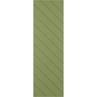 Екена Милуърк 12 в 76 з вярно Фит ПВЦ диагонални ламели модерен стил фиксирани монтажни щори, мъх зелен