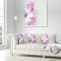 Дизайнарт абстрактно Лилаво маргаритка цвете-цветя хвърлят възглавница-16х16