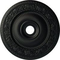 Екена Милуърк 1 4 од 7 8 ИД 2 П Логан таван медальон, Ръчно рисувана стомана сив