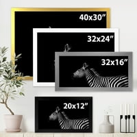 Дизайнарт 'страничен изглед на зебра в бяло и черно'
