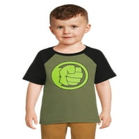 Хълк малко момче сублимира цип качулка и тениска комплект, размери 2Т-5т