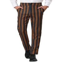 Уникални изгодни Мъжки Раиран панталон класически удобен плосък преден бизнес панталон