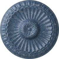 Екена Милуърк 1 4 од 1 8 п Лайнус таван медальон, Ръчно рисувана Американа пращене