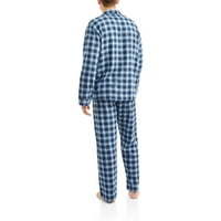 Ханес мъже и големи мъже памук фланел пижама комплект, 2-парче, размери с-5ХЛ
