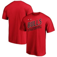 Мъжки фанатици маркови червени Чикаго Булс се ангажират издигнат тениска