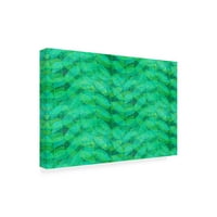 Кора Ниле 'Двоен Лист Модел Зелен' Платно Изкуство