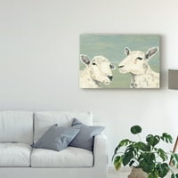 Изящно изкуство-срамежлива овца-платно изкуство от Джейд Рейнолдс