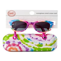 Слънчеви очила за момичета от страната на чудесата с калъф за носене, 2 части
