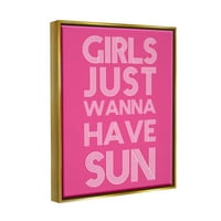 Ступел индустрии момичета искат да имат слънце Розово ретро лято графично изкуство металик злато плаваща