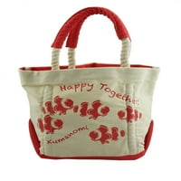 Дамски тежкотоварни платно мъкна чанта памук трайни чанта плажна чанта Модерен Мъкна, малки червени