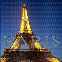 Париж Айфеловата кула мозайка Творчески празно списание сър Майкъл Хън дизайнерско издание: Париж Айфеловата