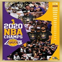 Трендс Интернешънъл НБА Лос Анджелис Лейкърс-празник на финалите на НБА плакат на стената 16.5 24.25.75 Златна