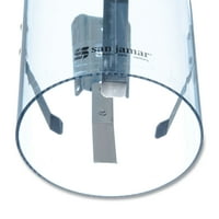 Голям дозатор за чаши за вода с подвижна капачка, стенен, неръждаема стомана
